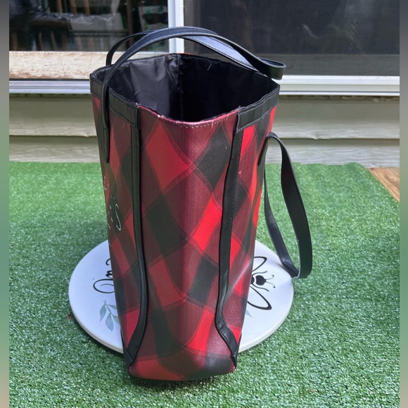 Victoria’s Secret Black Red BUFFALO Plaid Weekender Tote Bag. - Picture 9 of 17